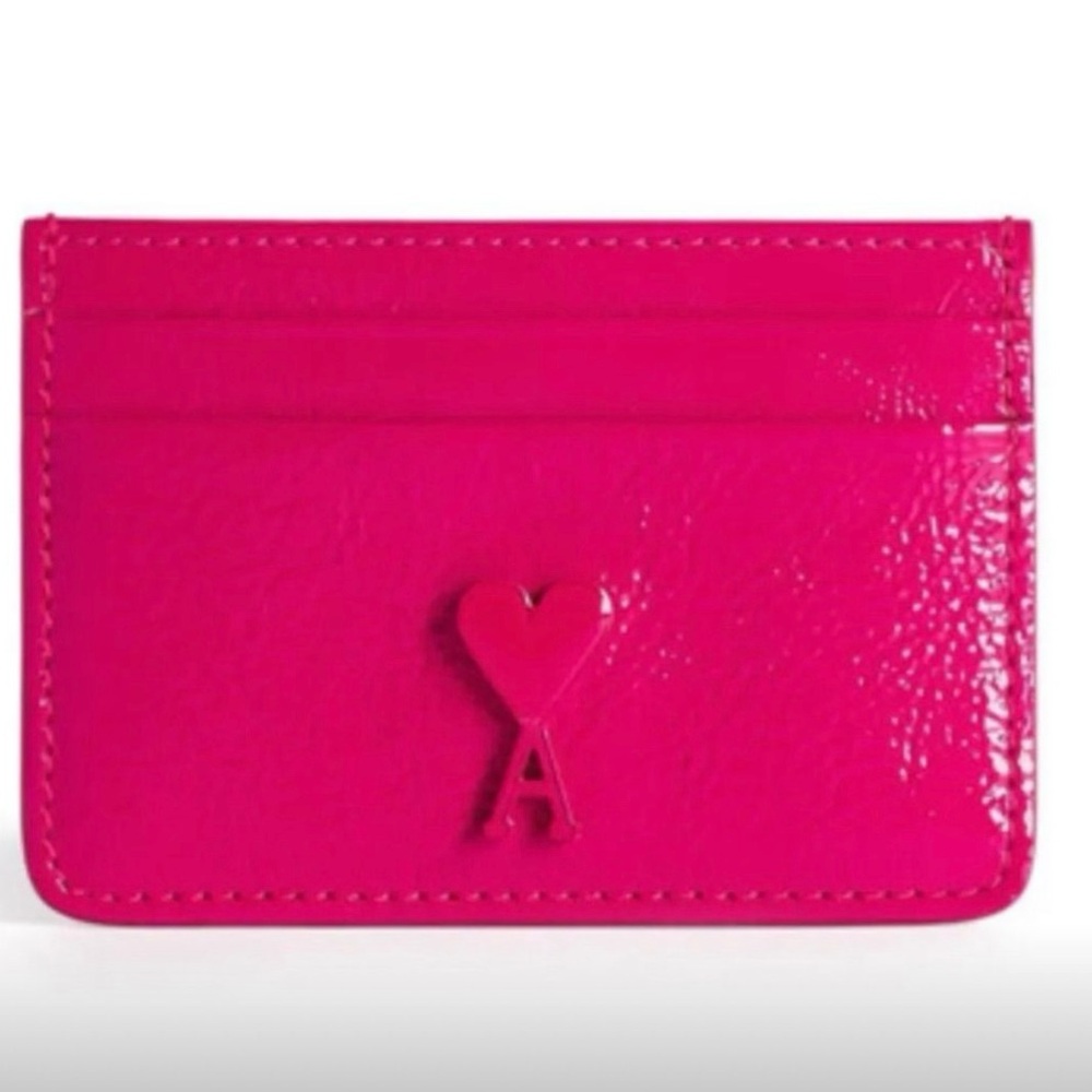 AMI Paris Pink Leather Cardholder 💗